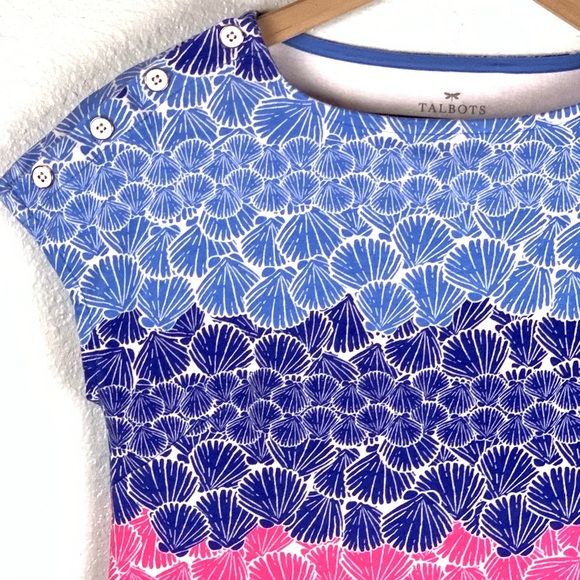 Talbots Seashell Print Dress size Small - Picture 4 of 6